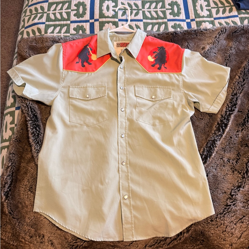 RSVLTS Western Pearl-snap shirt